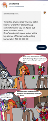 Size: 1179x2947 | Tagged: safe, artist:ask-luciavampire, imported from derpibooru, oc, earth pony, pegasus, pony, unicorn, ask, crystal heart, horn, tumblr