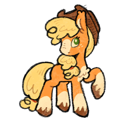 Size: 2048x2048 | Tagged: safe, artist:ponysweets, imported from derpibooru, applejack, earth pony, pony, art, my little pony, redesign