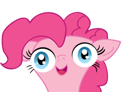 Size: 1024x768 | Tagged: safe, imported from derpibooru, pinkie pie, eyelashes, female, open mouth, simple background, solo, transparent background