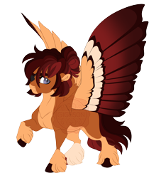Size: 5000x5500 | Tagged: safe, artist:gigason, imported from derpibooru, oc, oc:treasure map, pegasus, pony, absurd resolution, colored wings, eyepatch, male, multicolored wings, offspring, parent:daring do, parent:oc:forge, raised hoof, simple background, solo, stallion, transparent background, wings