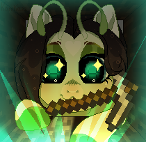 Size: 210x204 | Tagged: safe, artist:3akypo, imported from derpibooru, oc, oc only, oc:mantis green, alien, pony, diamond, digital art, female, mare, minecraft, minecraft pixel art, pickaxe, pixel art