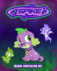 Size: 800x1000 | Tagged: safe, artist:alexanderbronysketch, imported from derpibooru, spike, dog, dragon, equestria girls, male, spike day, spike the dog, winged spike, wings