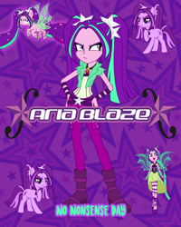 Size: 800x1000 | Tagged: safe, artist:alexanderbronysketch, imported from derpibooru, aria blaze, earth pony, human, pony, equestria girls, female, my little pony equestria girls: rainbow rocks, solo