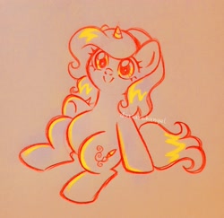 Size: 2649x2571 | Tagged: safe, artist:dariarchangel, imported from derpibooru, oc, oc only, oc:dazha, pony, unicorn, adorable face, belly, big belly, c:, cute, cute face, cute smile, cuteness overload, daaaaaaaaaaaw, dazhabetes, doodle, female, female oc, hairband, hnnng, horn, mare, mare oc, monochrome, ocbetes, pencil drawing, pony oc, round belly, simple background, sitting, sketch, small horn, smiling, smol, solo, too cute, traditional art, underhoof, unicorn oc, weapons-grade cute