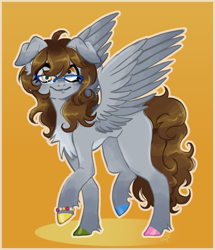Size: 1383x1605 | Tagged: safe, imported from derpibooru, derpy hooves, doctor whooves, time turner, oc, oc only, pegasus, pony, child, cute, derp, doctorderpy, female, floppy ears, glasses, hoof polish, male, mix, owo, shipping, solo, straight