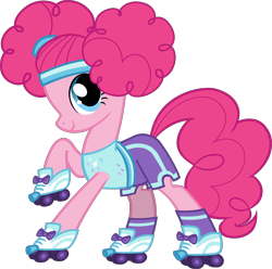 Size: 5798x5757 | Tagged: safe, imported from derpibooru, pinkie pie, earth pony, pony, scare master, .svg available, afro puffs, alternate hairstyle, clothes, costume, dressup, dressup game, lidded eyes, looking at you, my little pony, my little pony: trick or treat, nightmare night, nightmare night costume, official, pinkie puffs, playdate digital, roller skates, simple background, skates, solo, stock vector, svg, transparent background, vector