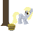 Size: 310x310 | Tagged: safe, imported from derpibooru, derpy hooves, pegasus, pony, animated, applebucking, bucket, bucking, derpy being derpy, female, food, full body, gif, mare, muffin, solo, tail