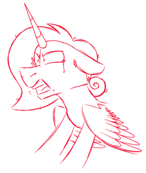 Size: 800x950 | Tagged: safe, artist:fuckomcfuck, imported from derpibooru, oc, oc only, oc:tough love, alicorn, pony, parent:princess cadance, parent:tempest shadow, solo