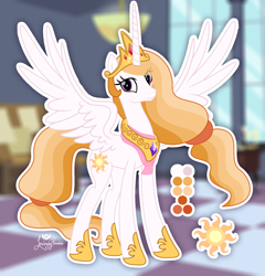 Size: 1976x2057 | Tagged: safe, artist:lovinglypromise, imported from derpibooru, princess celestia, pony, alternate hairstyle, solo