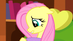 Size: 1920x1080 | Tagged: safe, imported from derpibooru, screencap, fluttershy, pegasus, pony, make new friends but keep discord, season 5, animated, cup, cute, female, floppy ears, loop, my little pony, sad, shyabetes, solo, teacup
