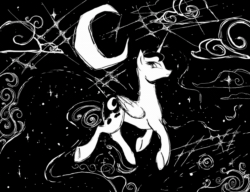 Size: 800x615 | Tagged: safe, artist:cowboypony, imported from derpibooru, princess luna, animated, black and white, gif, grayscale, monochrome, princess, vintage