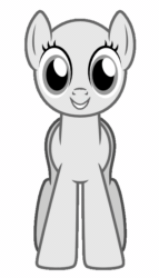 Size: 400x700 | Tagged: safe, pony, 4chan, ai generated, ai voice, animated, base, female, implied rarity, mare, page 10, simple background, webm, white background