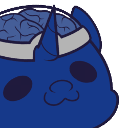 Size: 1920x1920 | Tagged: safe, artist:embervibez, imported from derpibooru, oc, oc only, oc:bit shift, cyborg, pony, unicorn, animated, big mouth, brain, brain dome, gif, horn, organs, pop cat, simple background, simplified eyes, solo, transparent background