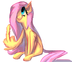 Size: 684x586 | Tagged: safe, imported from derpibooru, fluttershy, pegasus, fanart, wing gesture, wings