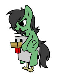 Size: 2000x2400 | Tagged: safe, imported from derpibooru, oc, oc only, oc:filly anon, bird, chicken, earth pony, a minecraft movie, chicken jockey, female, filly, foal, minecraft, simple background, solo, transparent background