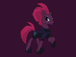 Size: 2048x1536 | Tagged: safe, imported from derpibooru, fizzlepop berrytwist, tempest shadow, pony, unicorn, my little pony color by magic, my little pony: the movie, .svg available, armor, armored pony, black outlines, broken horn, budge studios, horn, link in description, looking at you, official, rain, simple background, solo, stock vector, storm king's emblem, svg, vector