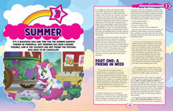 Size: 1280x819 | Tagged: safe, artist:mary bellamy, imported from derpibooru, pony, unicorn, book, easel, female, festival, filly, foal, game, gillyam, horn, my little pony roleplaying game, official, paint, paintbrush, painting, parade, pen and paper rpg, preview, renegade game studios, rpg, story of the seasons, summer