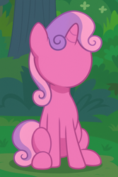 Size: 1024x1536 | Tagged: safe, ai generated, imported from derpibooru, sweetie belle, ai content, blind, no face, zentai
