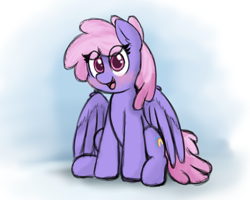 Size: 2813x2254 | Tagged: safe, artist:aaathebap, imported from derpibooru, rainbowshine, pegasus, pony, background pony, cute, eye clipping through hair, looking at you, snowpity, solo