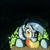 Size: 328x325 | Tagged: safe, artist:maretian, oc, oc:dusky, bat pony, pony, bat pony oc, bat wings, bush, caught, female, fence, flashlight (object), food, mango, mare, night, solo, stealing, surprised, thief, wings