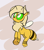 Size: 238x271 | Tagged: safe, artist:truthormare, oc, oc only, oc:bumble beep, bee pony, original species, pony, antennae, chest fluff, insect pony, male, solo, stinger, wings