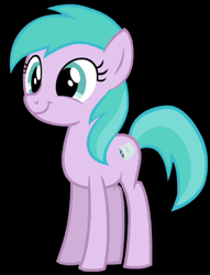 Size: 435x568 | Tagged: safe, artist:equine-bases, artist:willygilligan, imported from derpibooru, earth pony, pony, aura (g4), aurabetes, background pony, base used, black background, cute, female, mare, open mouth, open smile, simple background, smiling, solo, teenage aura, teenager