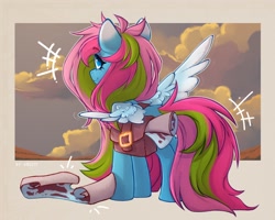 Size: 2048x1638 | Tagged: safe, artist:shelti, oc, oc only, pony, adventure, clothes, female, mare, solo