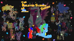 Size: 1080x610 | Tagged: safe, artist:puzzlshield2, imported from derpibooru, cozy glow, daybreaker, discord, fluttershy, nightmare moon, opaline arcana, princess flurry heart, queen chrysalis, sunny starscout, tempest shadow, twilight sparkle, oc, oc:kori johnson, oc:puzzle shield, alicorn, changedling, changeling, changeling queen, draconequus, earth pony, pegasus, pony, robot, skeleton pony, unicorn, 3d, alastor, bone, crossover, doctor heinz doofenshmirtz, female, filly, flying, foal, g5, g5 to g4, generation leap, hazbin hotel, hellaverse, horn, joker, misty brightdawn, mmd, mr. puzzles (smg4), mr. wpnz (smg4), muttley, my little pony, my little pony: a new generation, pepsiman, phineas and ferb, poster, shadow the hedgehog, skeleton, smg4, sonic the hedgehog (series), spongebob squarepants, spongebob squarepants (character), twilight sparkle (alicorn), wacky races