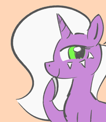 Size: 1968x2258 | Tagged: safe, artist:localmare, imported from derpibooru, oc, oc only, unicorn, bust, colored, eye markings, eyelashes, female, flat colors, flowing mane, green eyes, hooves, horn, portrait, raised hoof, simple background, solo, solo female, solo focus, white hair