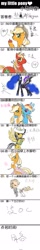Size: 324x2048 | Tagged: safe, artist:diofuck, imported from derpibooru, applejack, big macintosh, daring do, nightmare moon, rainbow dash, alicorn, earth pony, pegasus, pony, apple, appledash, chinese, clothes, dialogue, dress, female, food, hat, helmet, hoof shoes, lesbian, male, mare, peytral, shipping, speech bubble, spread wings, stallion, translation request, wings, yoke