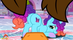 Size: 3612x1995 | Tagged: safe, artist:ejlightning007arts, imported from derpibooru, oc, oc:ej, alicorn, unicorn, alicorn oc, butt, eyes on the prize, female, flank, g5, g5 to g4, generation leap, horn, male, misty brightdawn, mistybutt, offscreen character, plot, pov, sultry pose, wings
