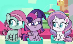 Size: 1200x720 | Tagged: safe, imported from twibooru, minty, potion nova, twilight sparkle, alicorn, meet potion nova!, my little pony: pony life, the fluttershy effect, ai content, animated, image, twilight sparkle (alicorn), webm