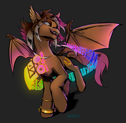 Size: 2000x1957 | Tagged: safe, artist:blazingstred, imported from derpibooru, oc, oc only, bat pony, pony