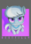 Size: 1600x2263 | Tagged: safe, artist:darkdoomer, silver spoon, earth pony, pony, female, filly, foal, glasses, gray background, grumpy, jewelry, looking up, necklace, purple background, purple eyes, simple background, solo