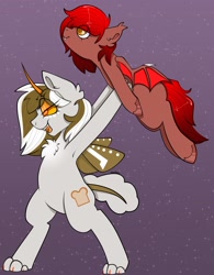 Size: 1598x2048 | Tagged: safe, artist:xxgirlscoutcookiexx, oc, oc only, bat pony, pony, duo, female, mare