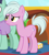 Size: 204x225 | Tagged: safe, imported from derpibooru, screencap, earth pony, pony, once upon a zeppelin, season 7, bags under eyes, clothes, cropped, female, looking offscreen, mare, my little pony, pastel care, picture for breezies, pink coat, ring around, sad, shirt, solo focus, tail, white mane, white tail, yellow eyes