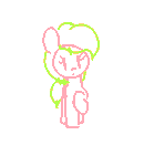 Size: 399x461 | Tagged: safe, artist:violavaquita, sweet tooth, animated, female, filly, simple background, tapping, white background