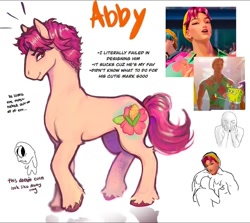 Size: 1080x965 | Tagged: safe, artist:carefullyruniclair, imported from derpibooru, earth pony, pony, 2025, abby (k-pop demon hunters), k-pop demon hunters, ponified, simple background, solo, white background