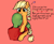 Size: 2770x2250 | Tagged: safe, artist:pyromaneiac, imported from derpibooru, applejack, oc, oc:anon, comforting, crying, digital art, female, krita, mare, red background, simple background, text, wholesome