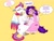Size: 2048x1536 | Tagged: safe, artist:rinnapaws, imported from derpibooru, pipp petals, zipp storm, pegasus, pony, breaking the fourth wall, duo, duo female, female, g5, implied incest, implied lesbian, implied petalstorm, implied shipping, misspelling, mouthpiece, royal sisters (g5), shipping denied, siblings, sisters, speech bubble, talking to viewer