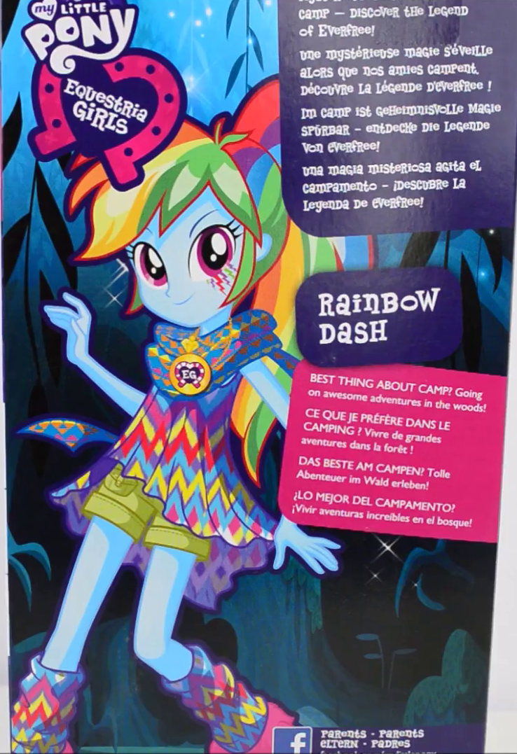 1194846 - safe, rainbow dash, solo, clothes, equestria girls, toy, legend  of everfree, doll, spanish, outfit, german, french, equestria girls logo,  box art, camp fashion show outfit, promotional art - Ponerpics