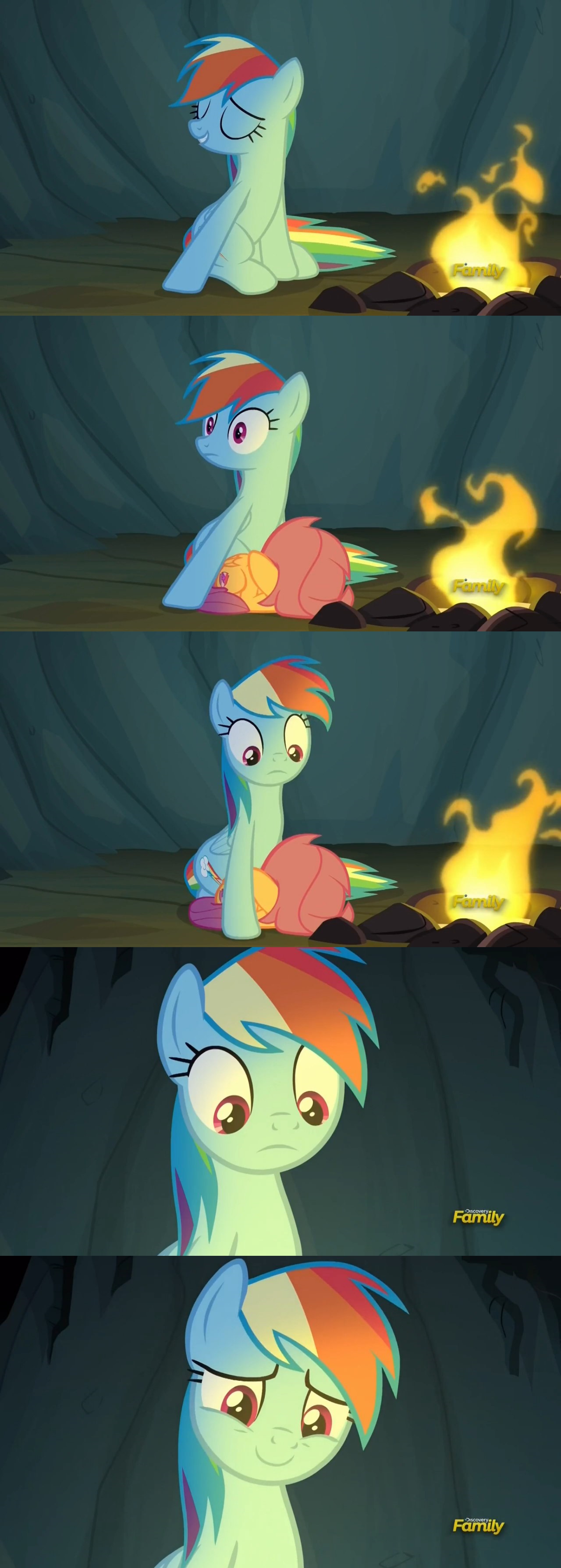 1520388 - safe, rainbow dash, scootaloo, pony, smiling, screencap, cute,  discovery family logo, cave, scootalove, campfire, campfire tales -  Ponerpics