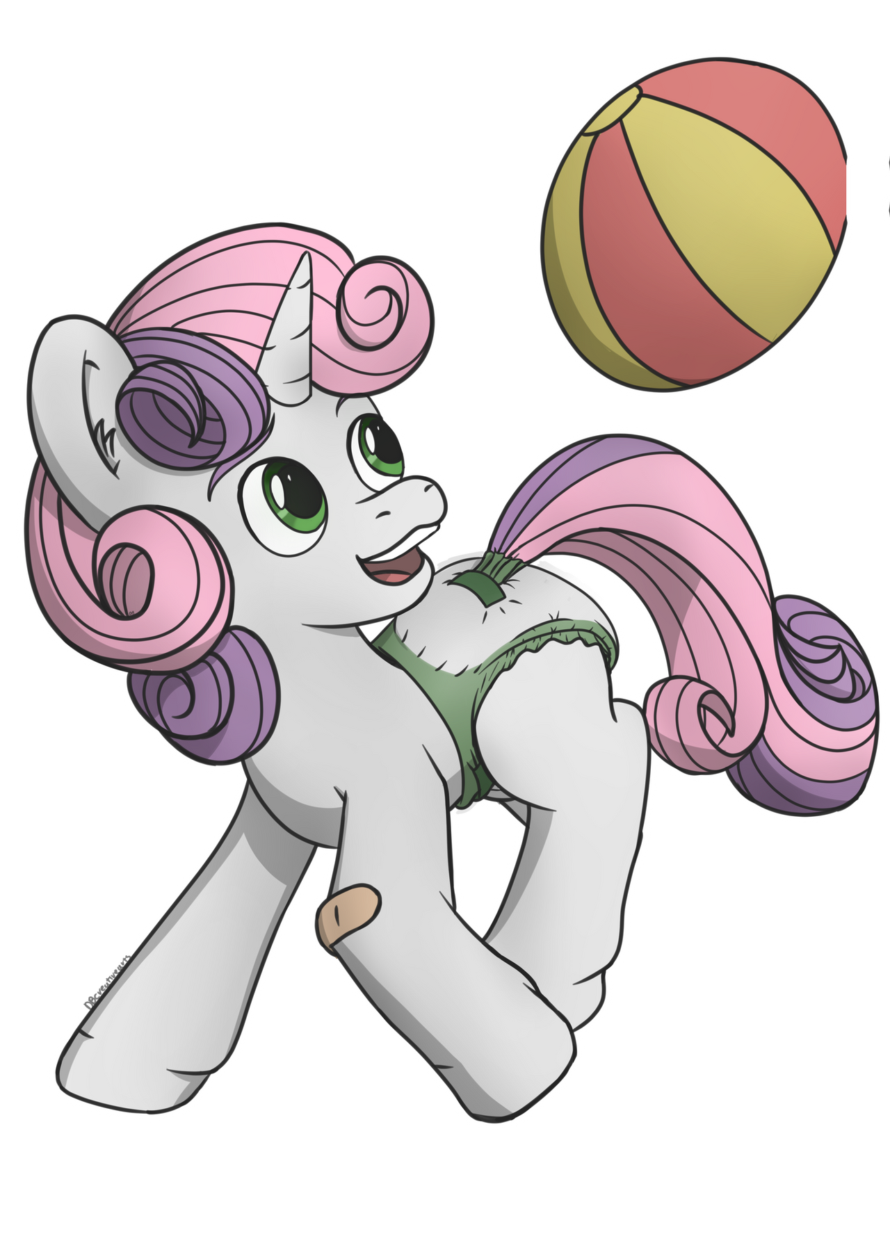 mlp sweetie belle diapered